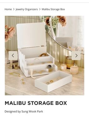 Umbra Malibu Storage Box Jewelry Organizer in White